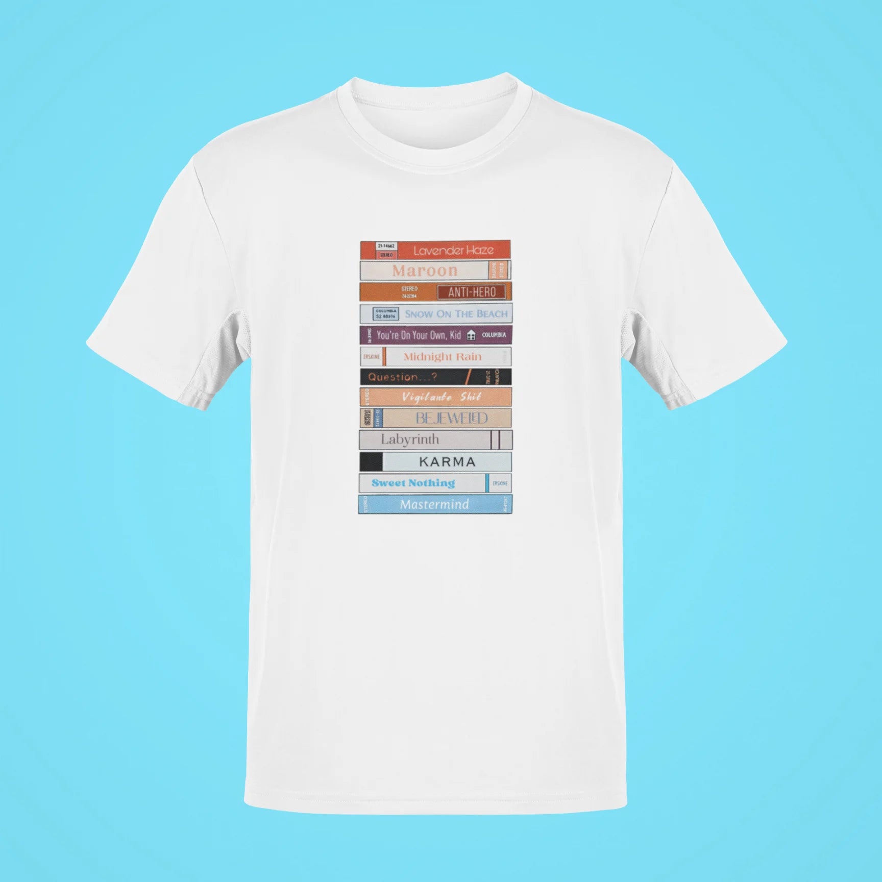 taylor swifts midnights bookshelf oversized t shirt white