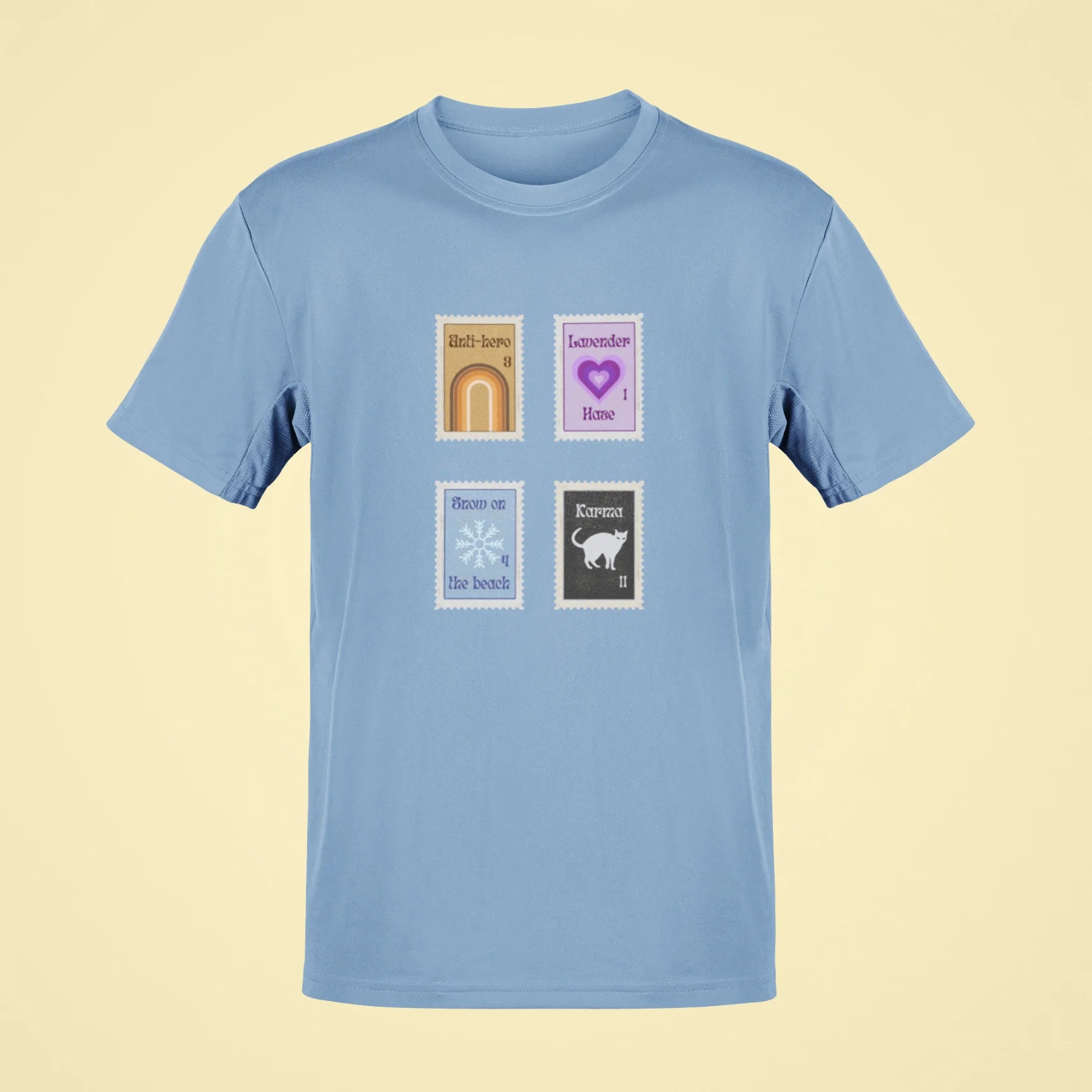 taylor swifts stamp oversized t shirt baby blue