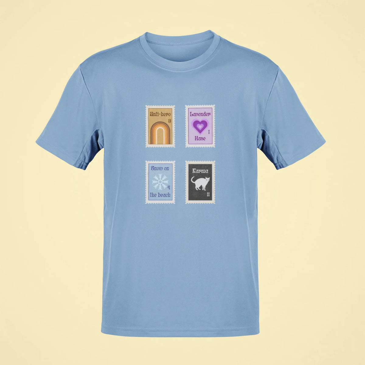 taylor swifts stamp oversized t shirt baby blue