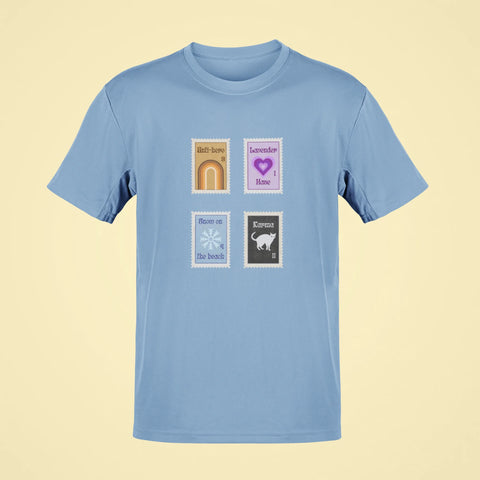 taylor swifts stamp oversized t shirt baby blue