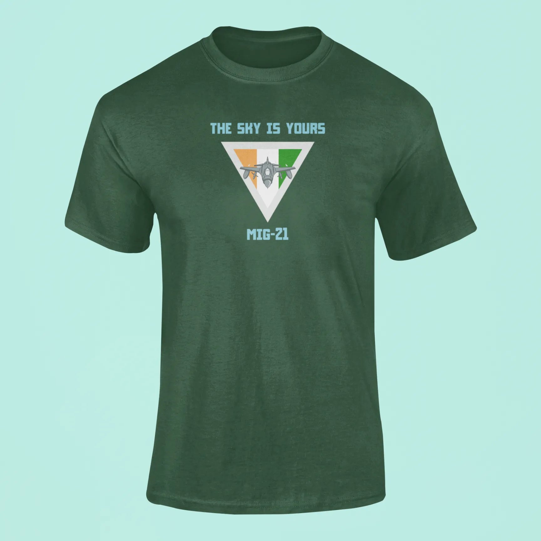 the sky is yours mig 21 t shirt green