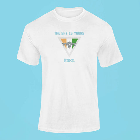 the sky is yours mig 21 t shirt white