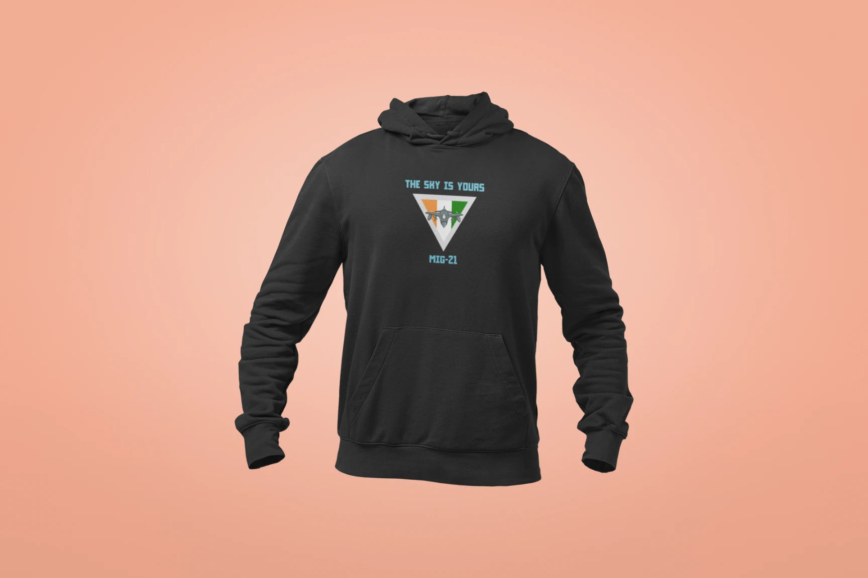 the sky is yours mig 21 unisex hoodie black