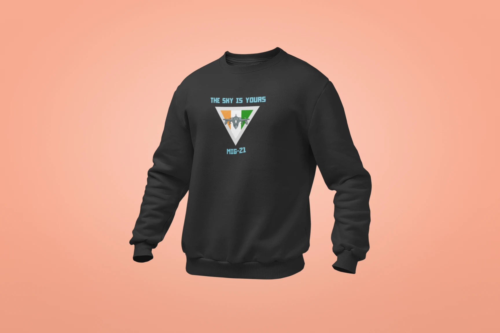 the sky is yours mig 21 unisex sweatshirt black