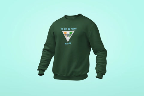 the sky is yours mig 21 unisex sweatshirt green