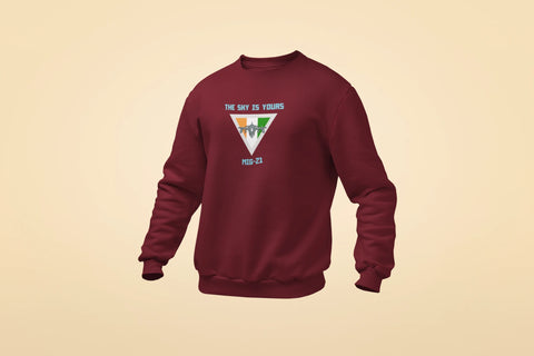 the sky is yours mig 21 unisex sweatshirt maroon