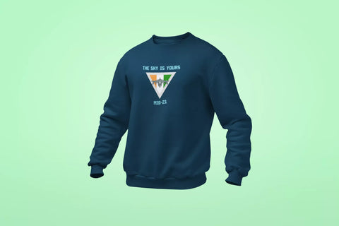 the sky is yours mig 21 unisex sweatshirt navy blue