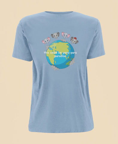 this could be para para paradise oversized t shirt back baby blue