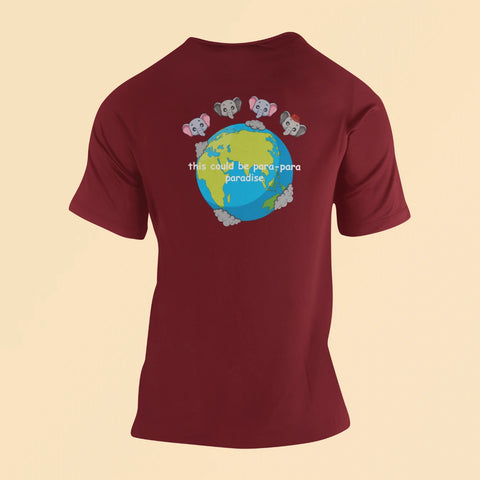 this could be para para paradise t shirt back maroon