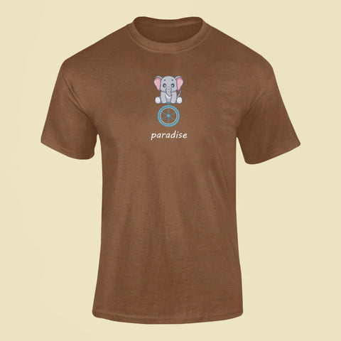 this could be para para paradise t shirt front brown