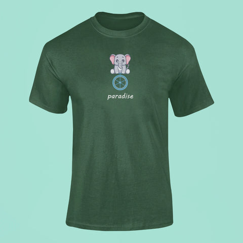 this could be para para paradise t shirt front green