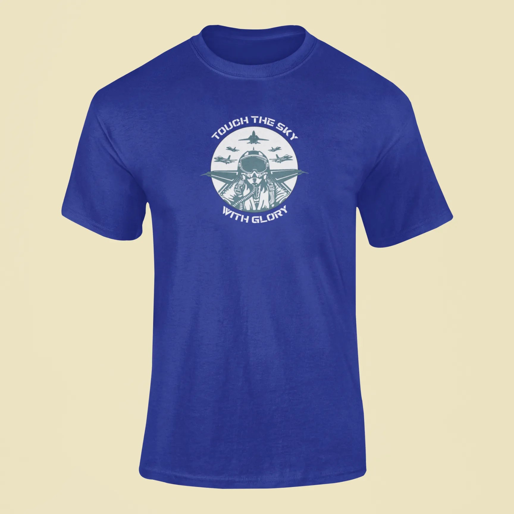 touch the sky with glory t shirt royal blue