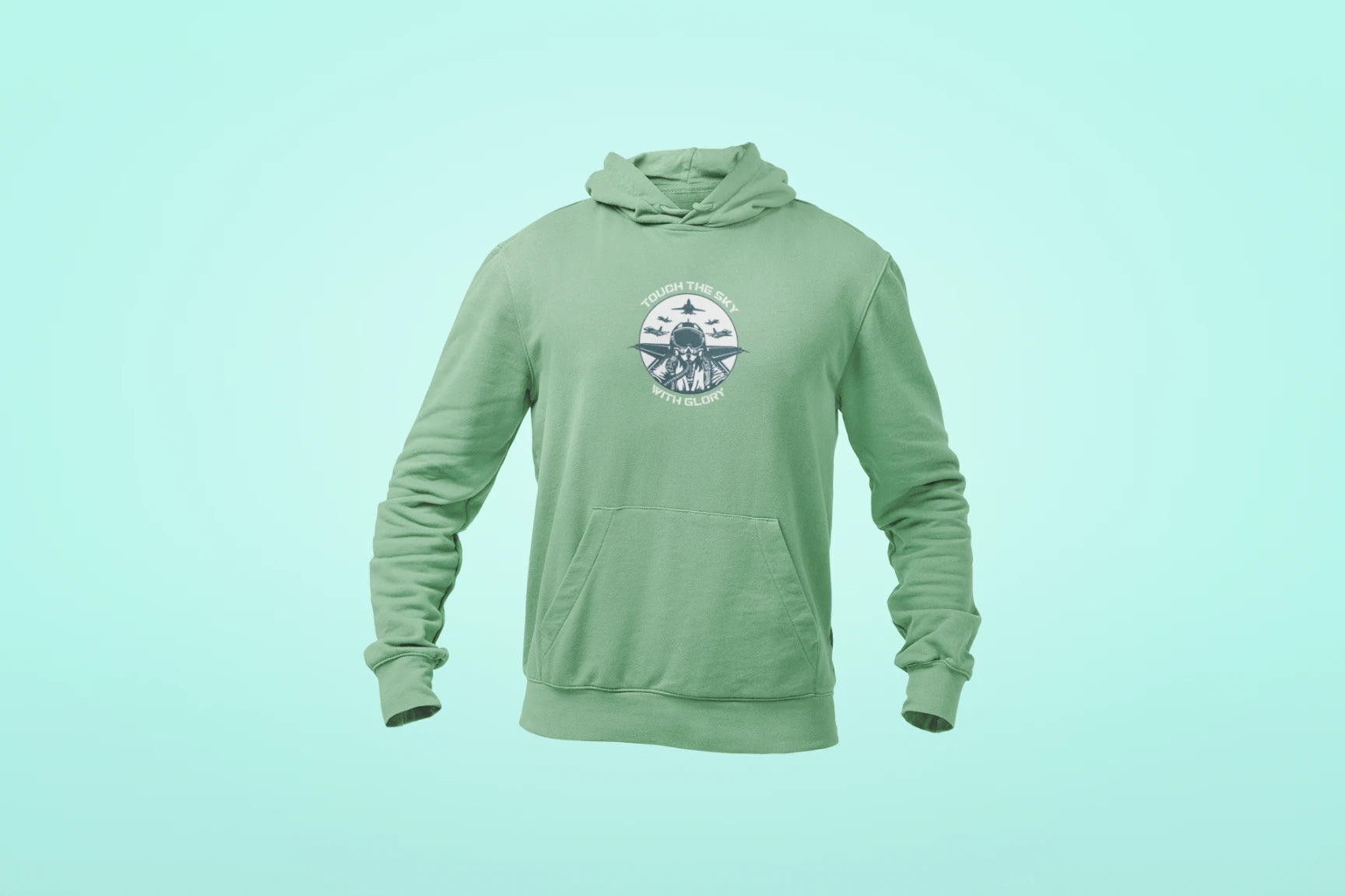 touch the sky with glory t shirt unisex hoodie mint green