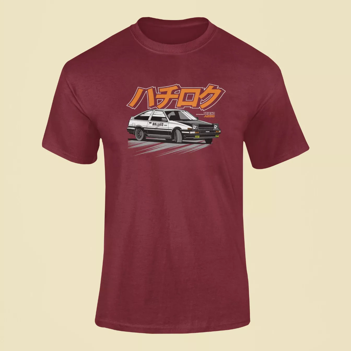 toyota sprinter trueno ae86 t shirt maroon