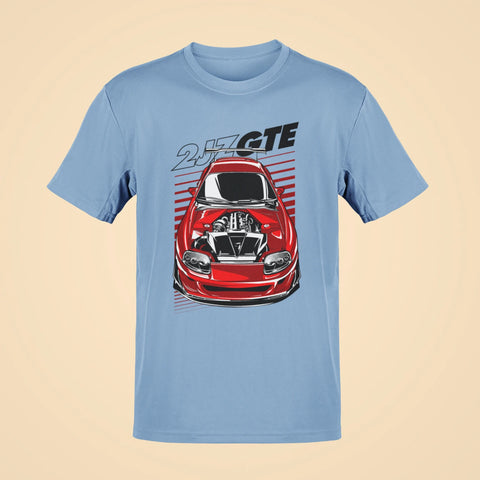 toyota supra 2jz gte engine oversized t shirt 2 baby blue