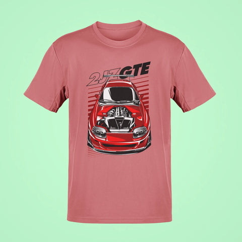 toyota supra 2jz gte engine oversized t shirt 2 rose