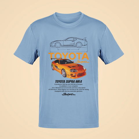 toyota supra mk4 oversized t shirt baby blue