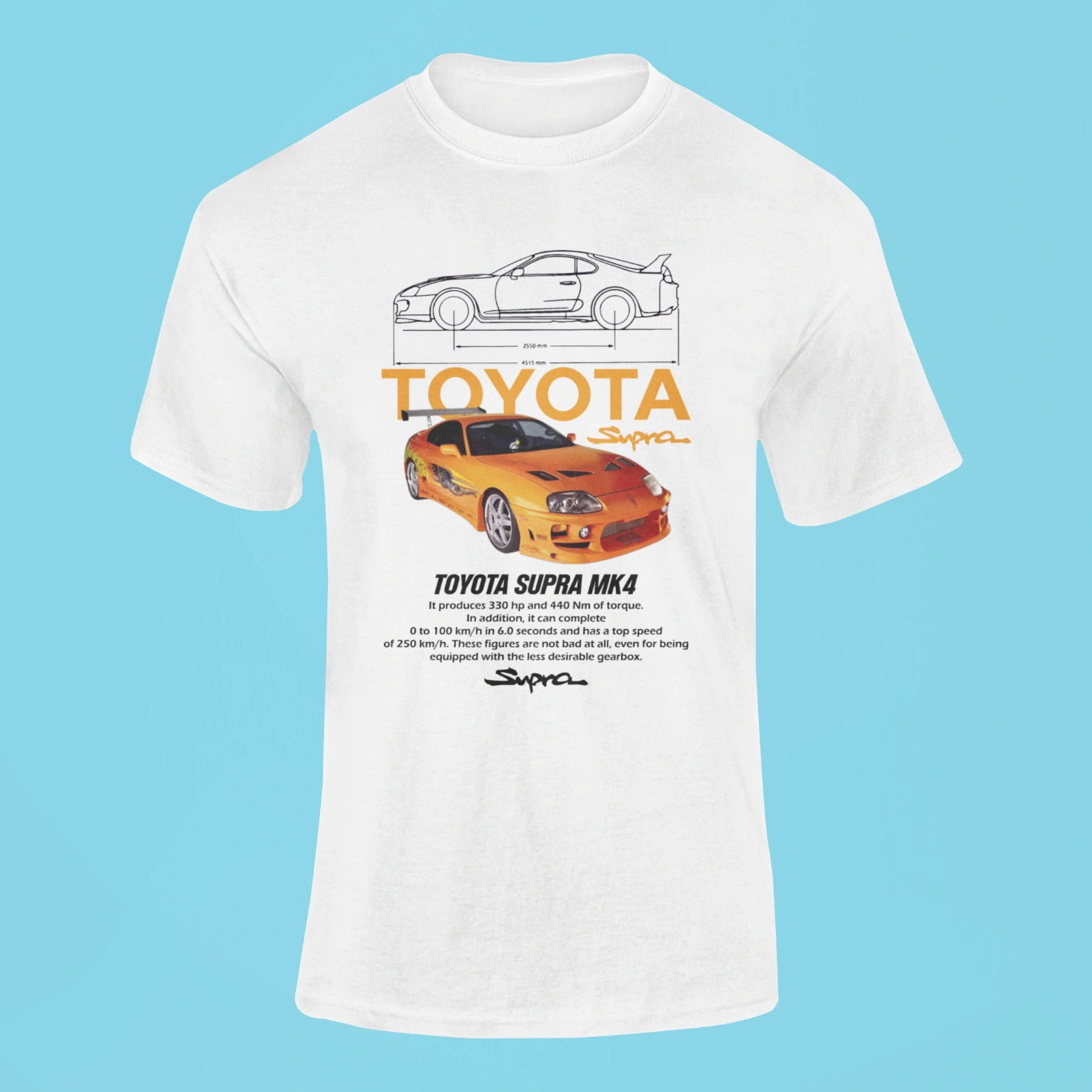 toyota supra mk4 t shirt white