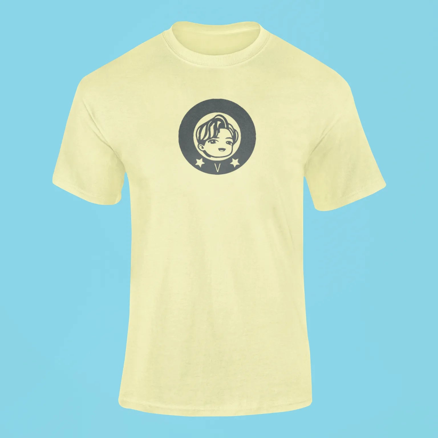 v baby face t shirt butter yellow