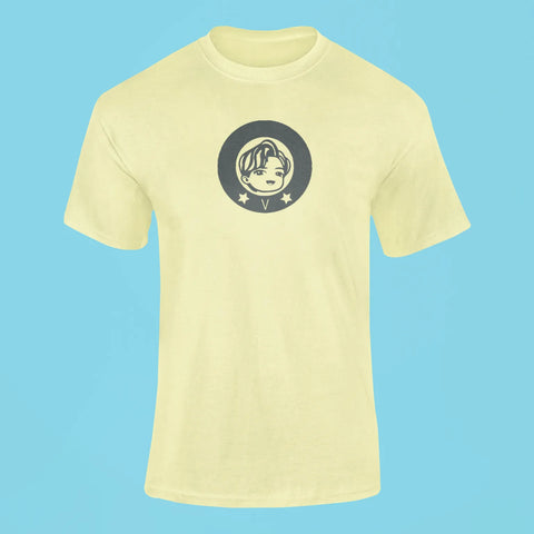 v baby face t shirt butter yellow