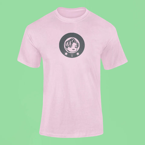 v baby face t shirt pink