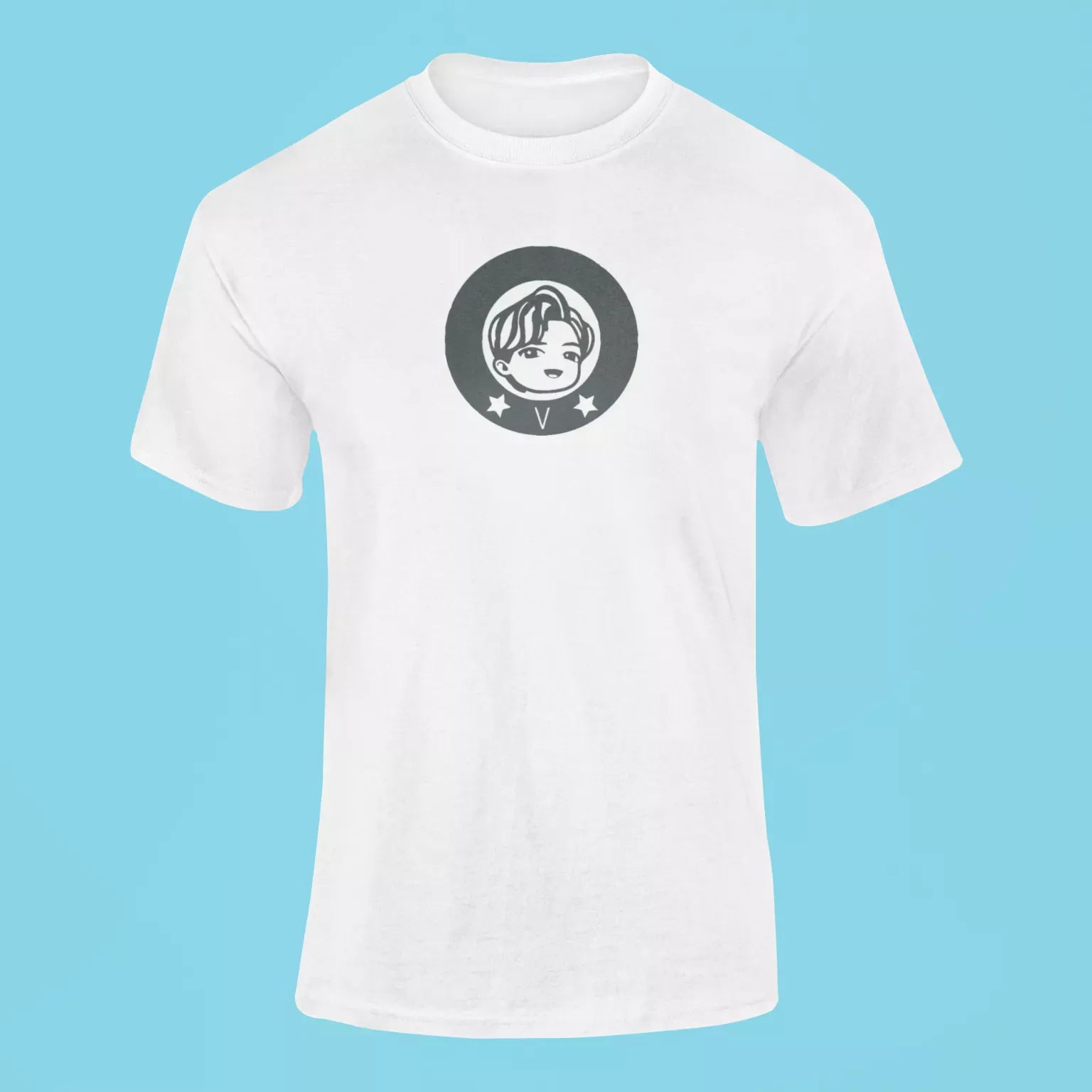 v baby face t shirt white