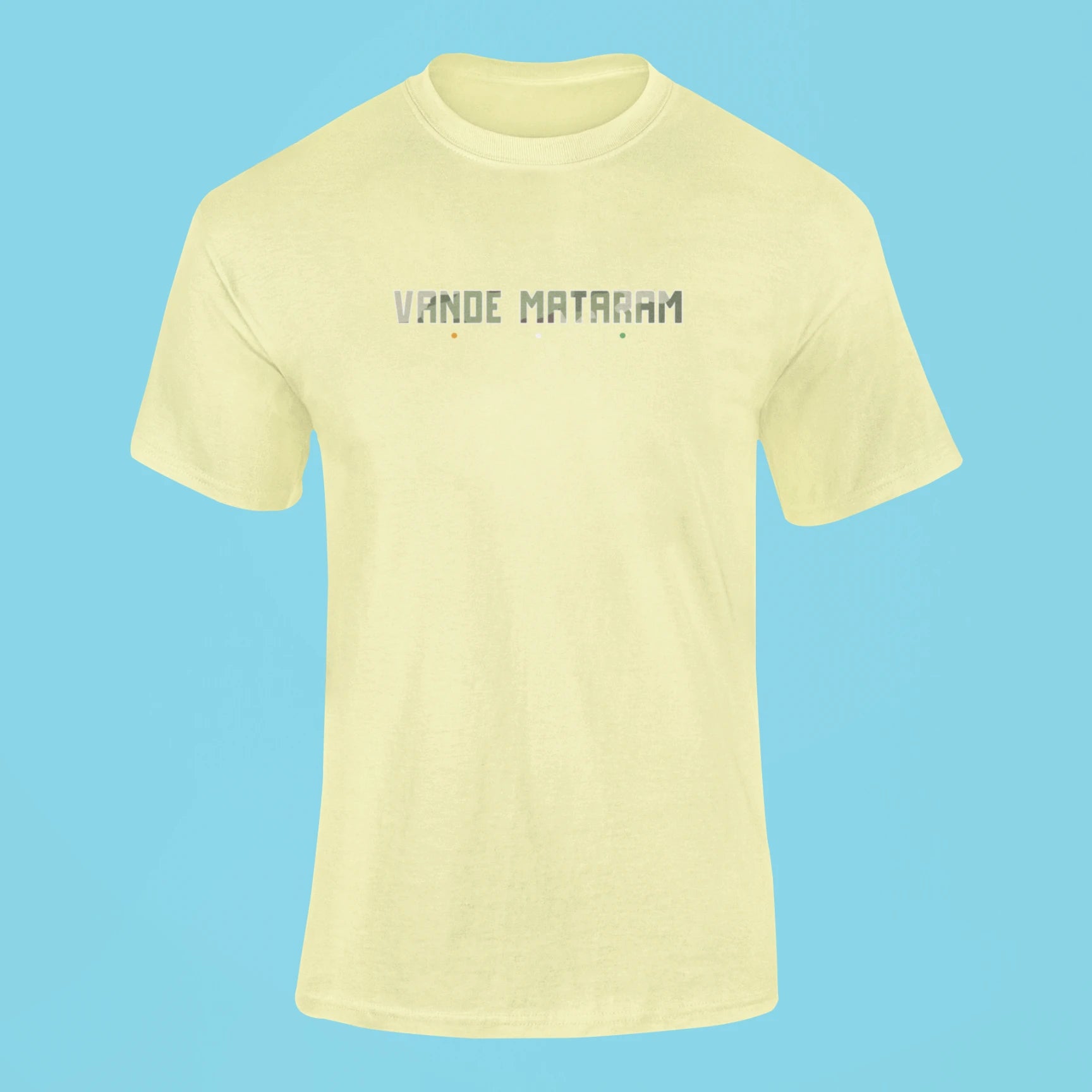 vande mataram t shirt butter yellow