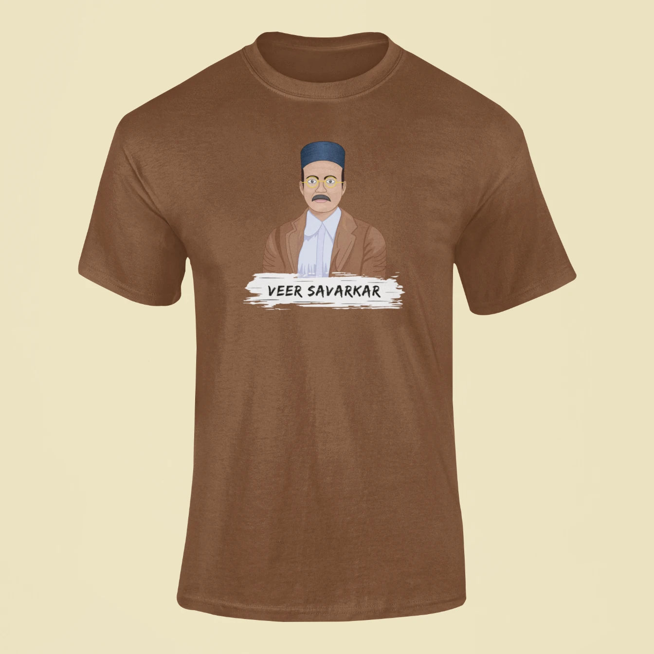 veer savarkar t shirt brown