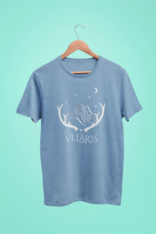 velaris oversized t shirt baby blue scaled