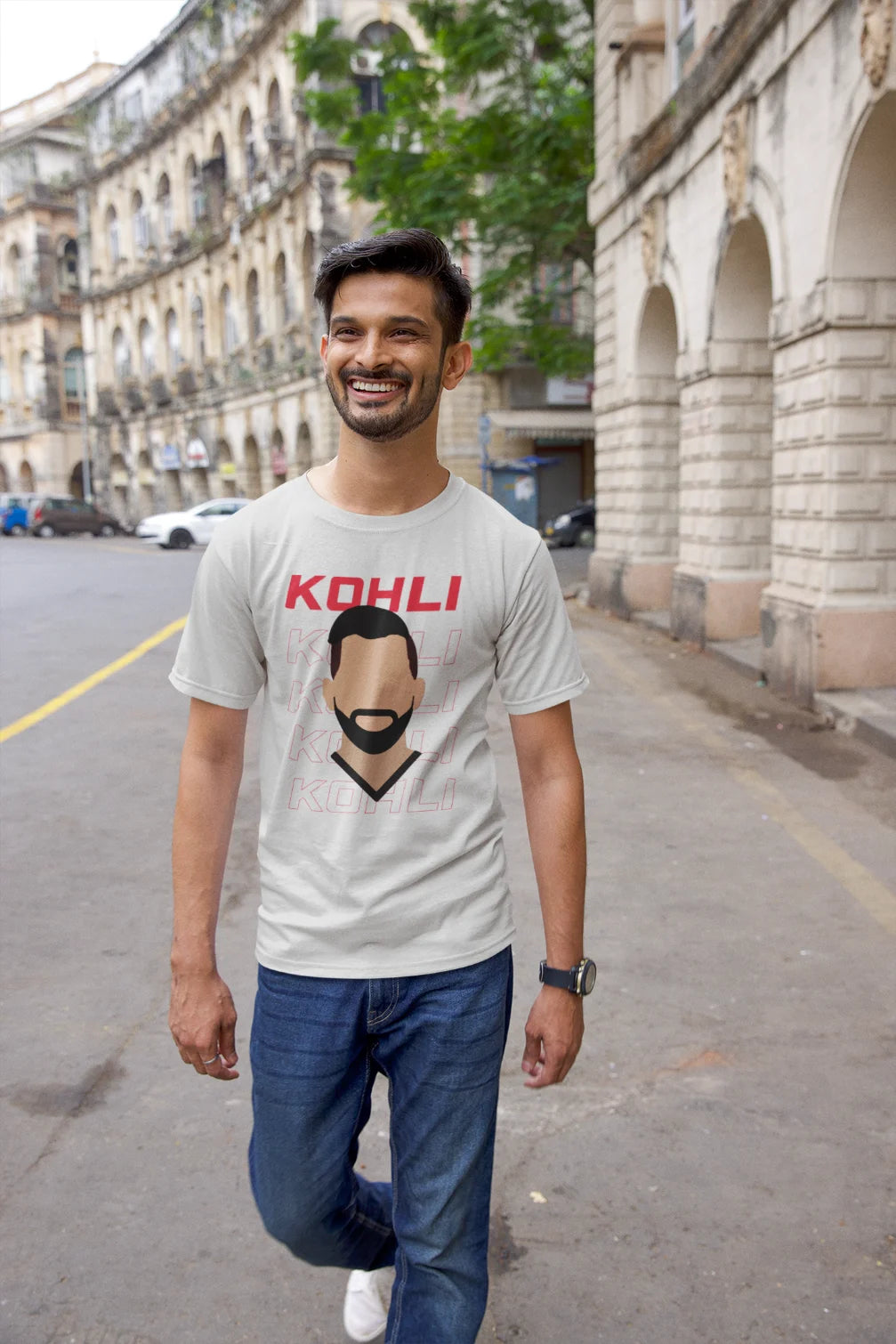 Virat Kohli Face Outline T-shirt