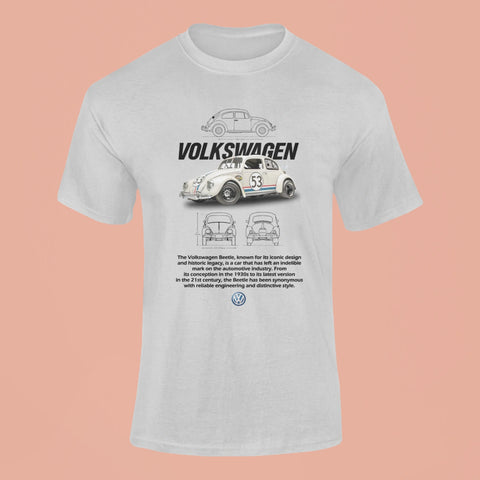 volkswagen beetle t shirt grey