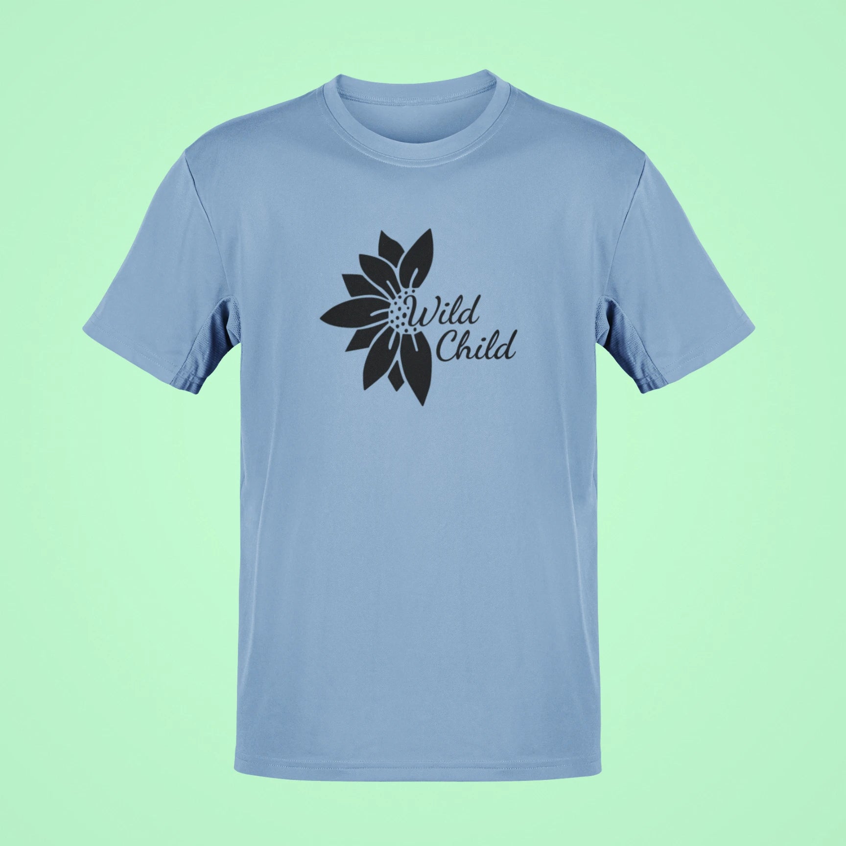 wild child oversized t shirt baby blue