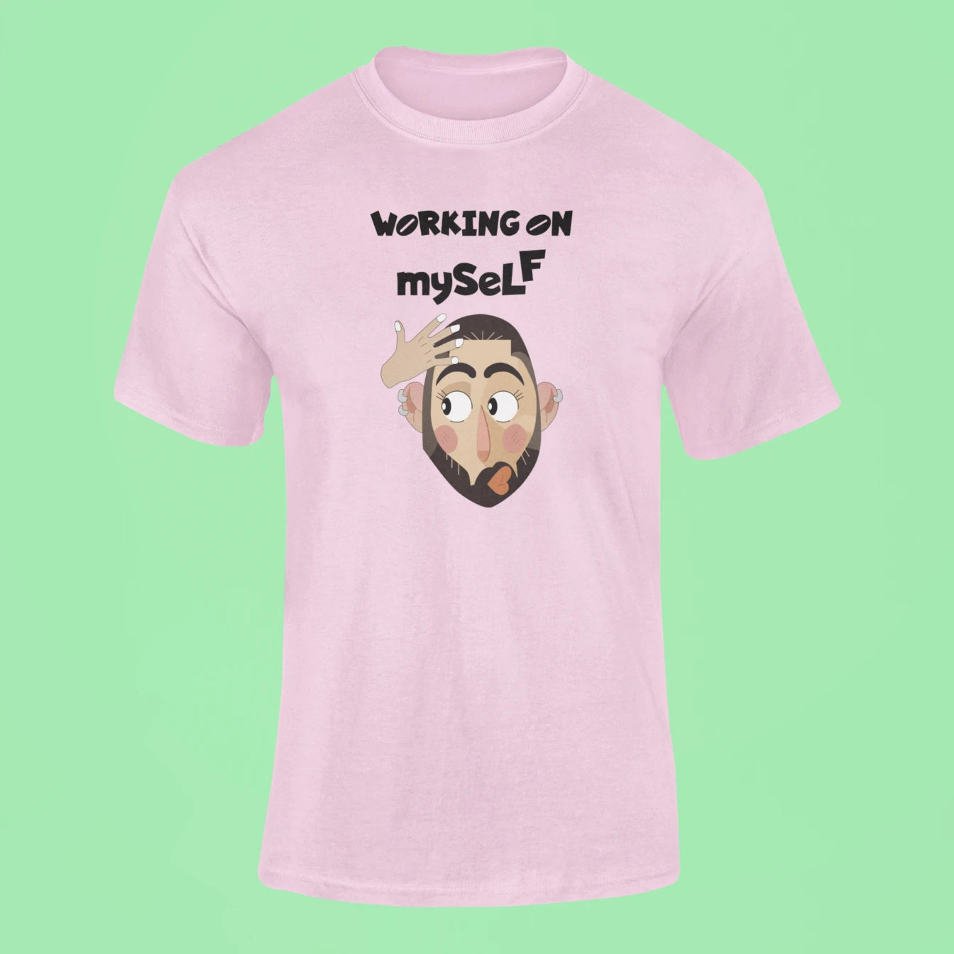 working-on-myself-t-shirt-pink