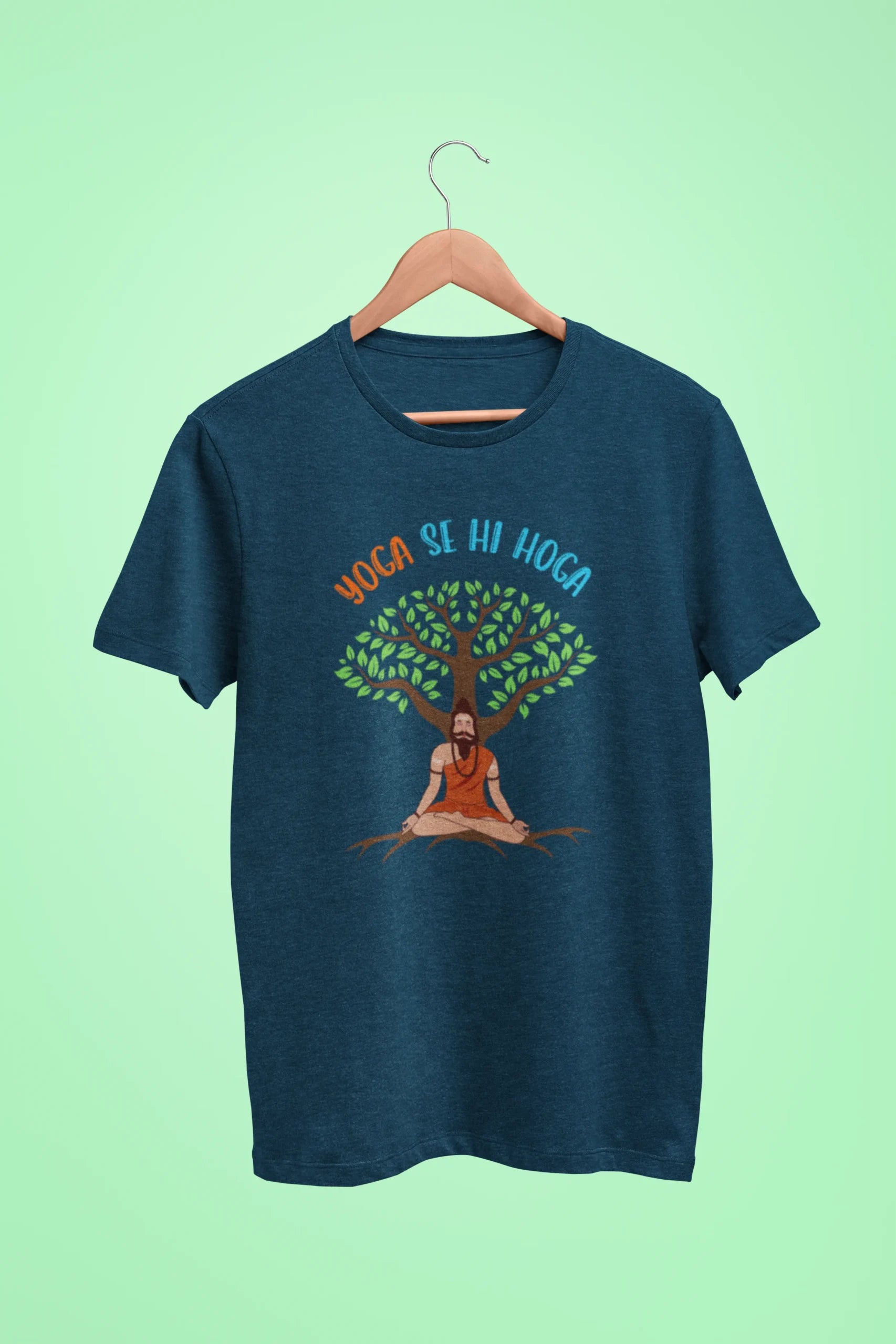 yoga se hi hoga oversized t shirt navy blue scaled