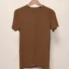 mens solid t shirt brown