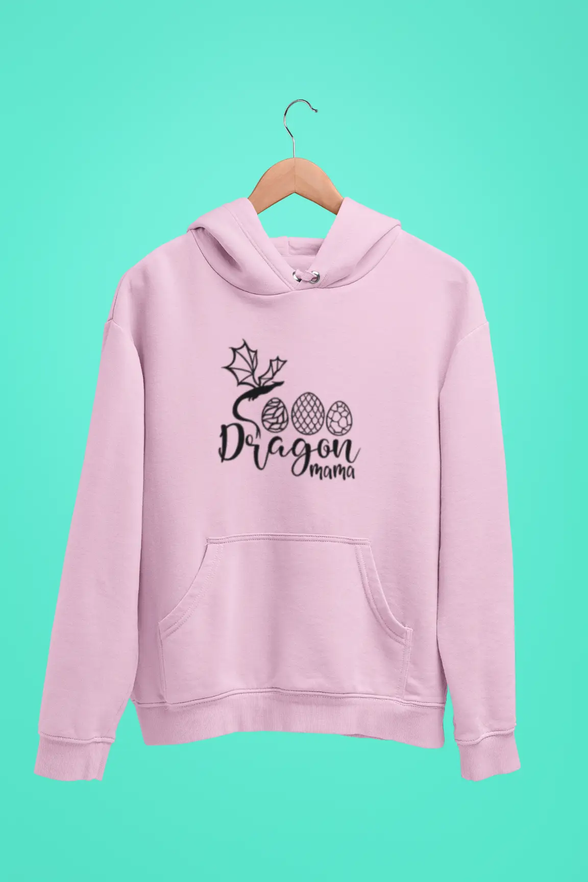 dragon mama unisex hoodie pink