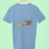 lion king simba timon pumba front back print oversized t shirt baby blue