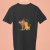 lion king simba timon pumba front back print oversized t shirt black 1 scaled