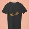 lion king simba timon pumba front back print oversized t shirt black