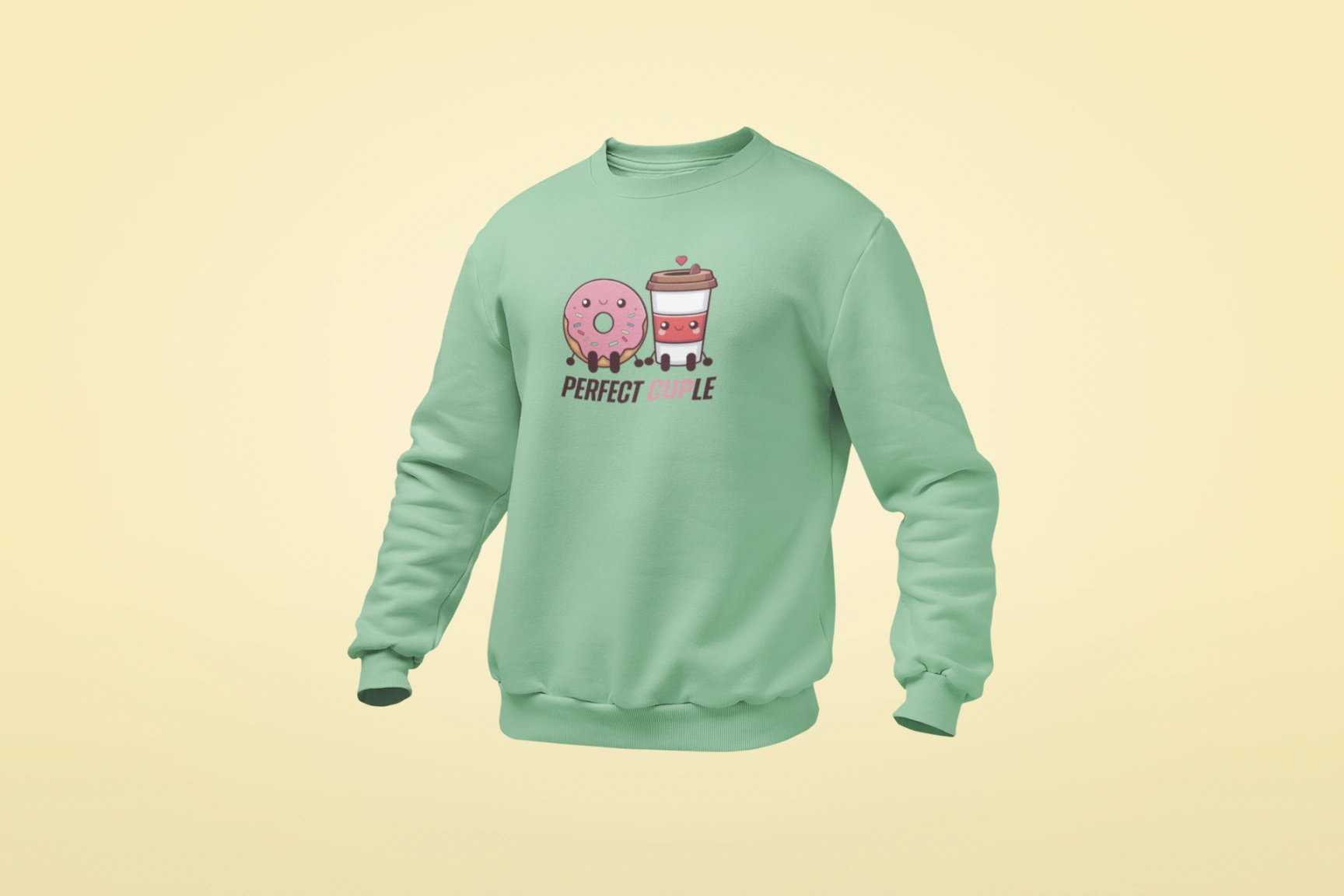 perfect cuple unisex sweatshirt mint green